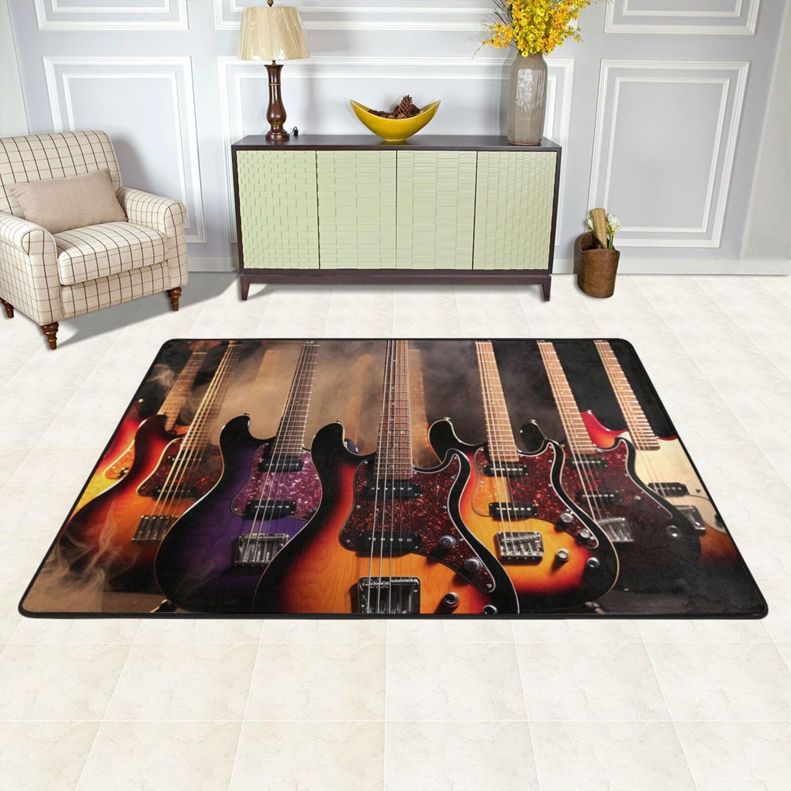 Tapis de sol doux grand format lavable antidérapant pour décoration intérieur