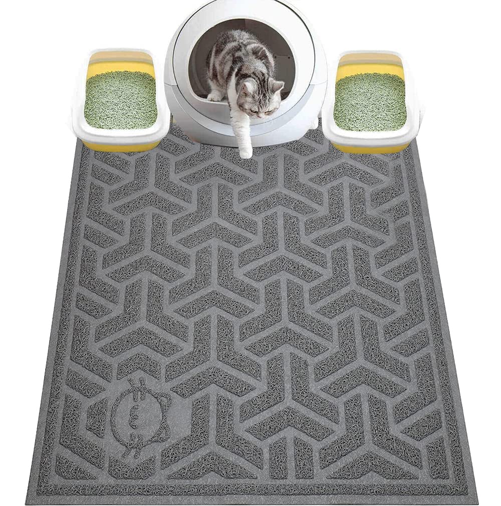 Cat Litter Mat, XL Super Size, Phthalate Free, Easy to Clean, 90 * 60cm, Durable, Soft on Paws, Large Litter Mat.