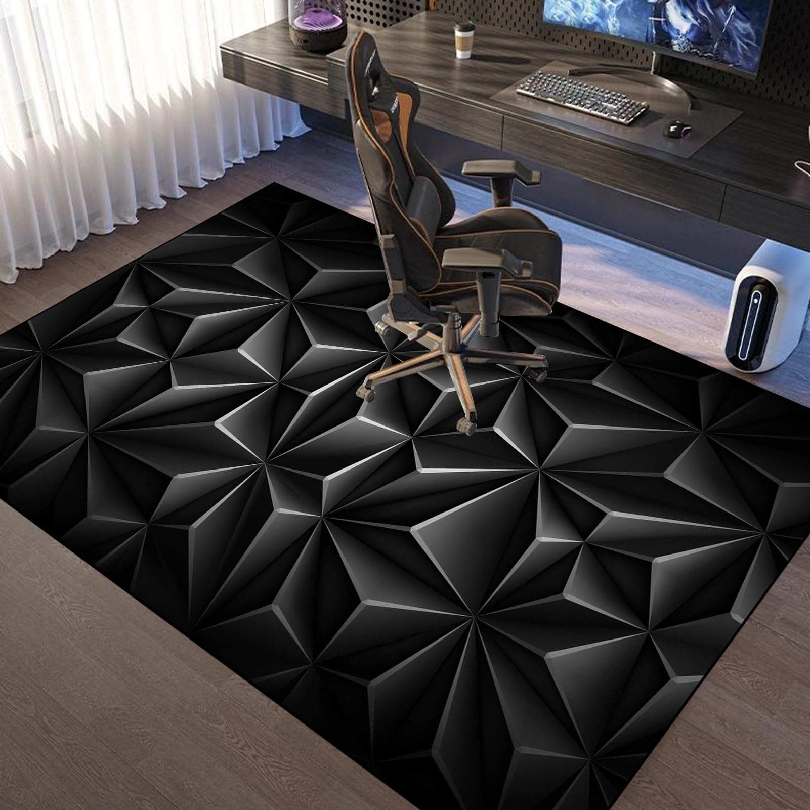 Tapis de Sol Bureau, Tapis de Protection pour Les Sols 100 x 160 cm, Tapis de Chaise Gaming, Tapis Chaise de Bureau, Tapis de Chaise Roulante, Tapis de Sol pour Fauteuil Convient au Bureau à Domicile