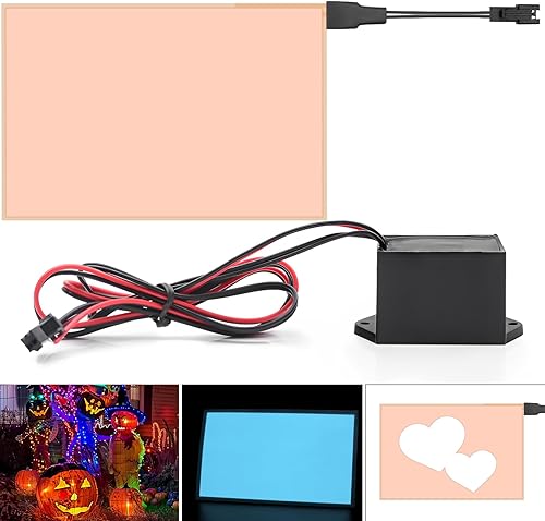 Vista 68 de Ourbest Luces de neón con retroiluminación EL, panel electroluminiscente cortable, hoja de lámpara de papel, luces suaves para bricolaje, 3 modos