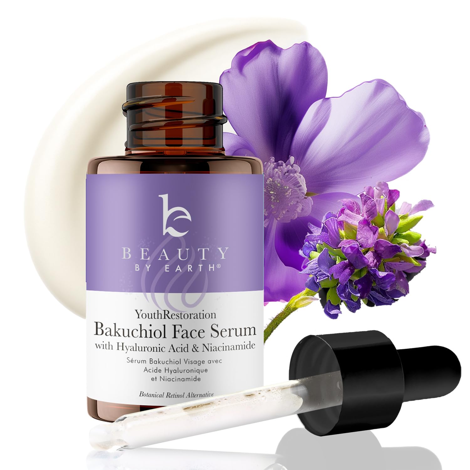 Bio Retinol Alternative Bakuchiol Serum – Smooths Skin & Reduces Fine Lines, USA Made with Natural & Organic Ingredients, Anti-Aging Skin Care Formula, Vegan, Cruelty Free