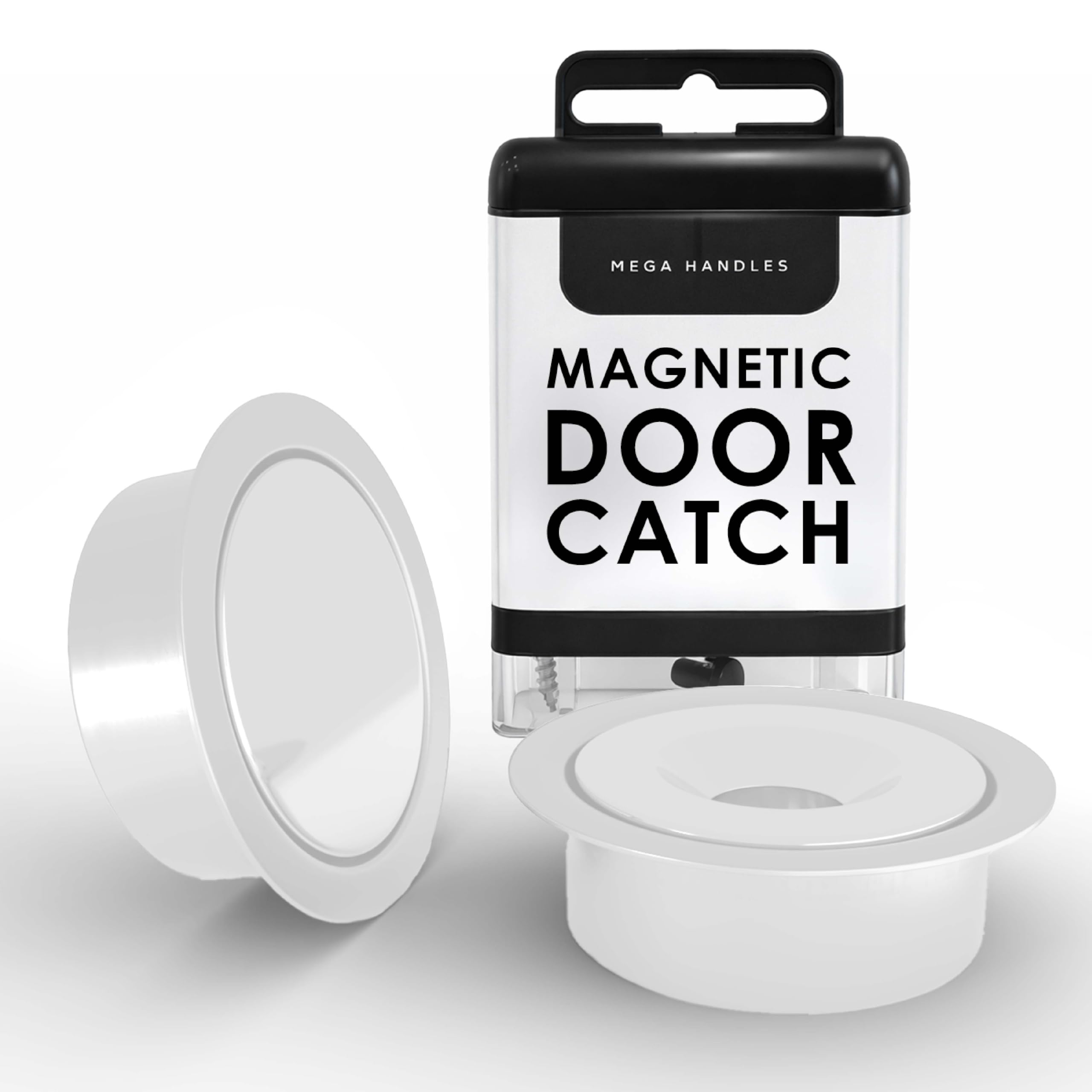 Photo 1 of Mega Handles Magnetic Door Catch White (1-Pack)