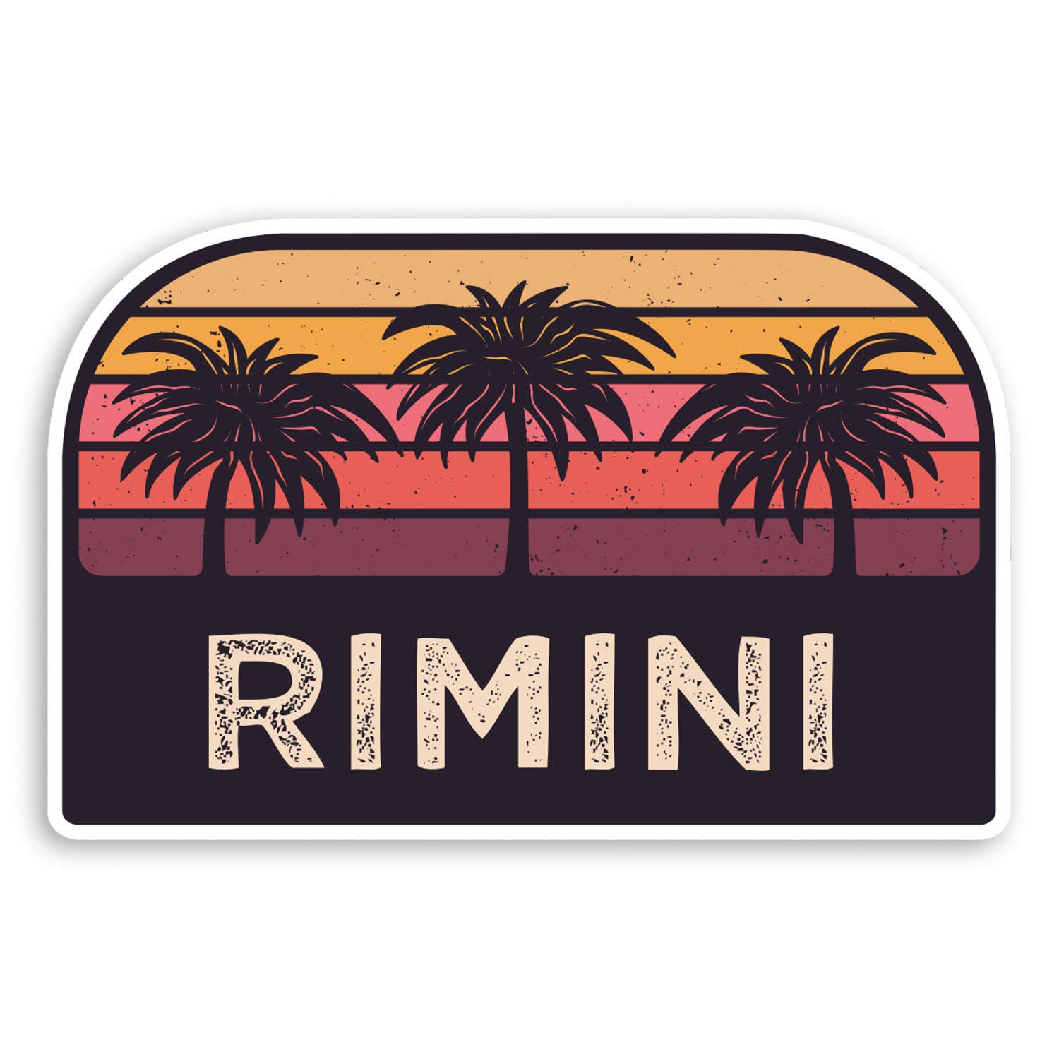 2 x 10cm Rustic Rimini Italy Vinyl Stickers - Travel Luggage Sticker #34300 (10cm Wide)