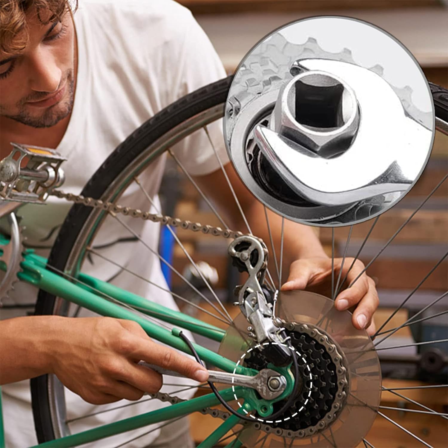 APOMOONS 2-in-1 Zahnkranzabzieher - Centerlock Werkzeug Für Fahrrad Kassetten & Freiläufe