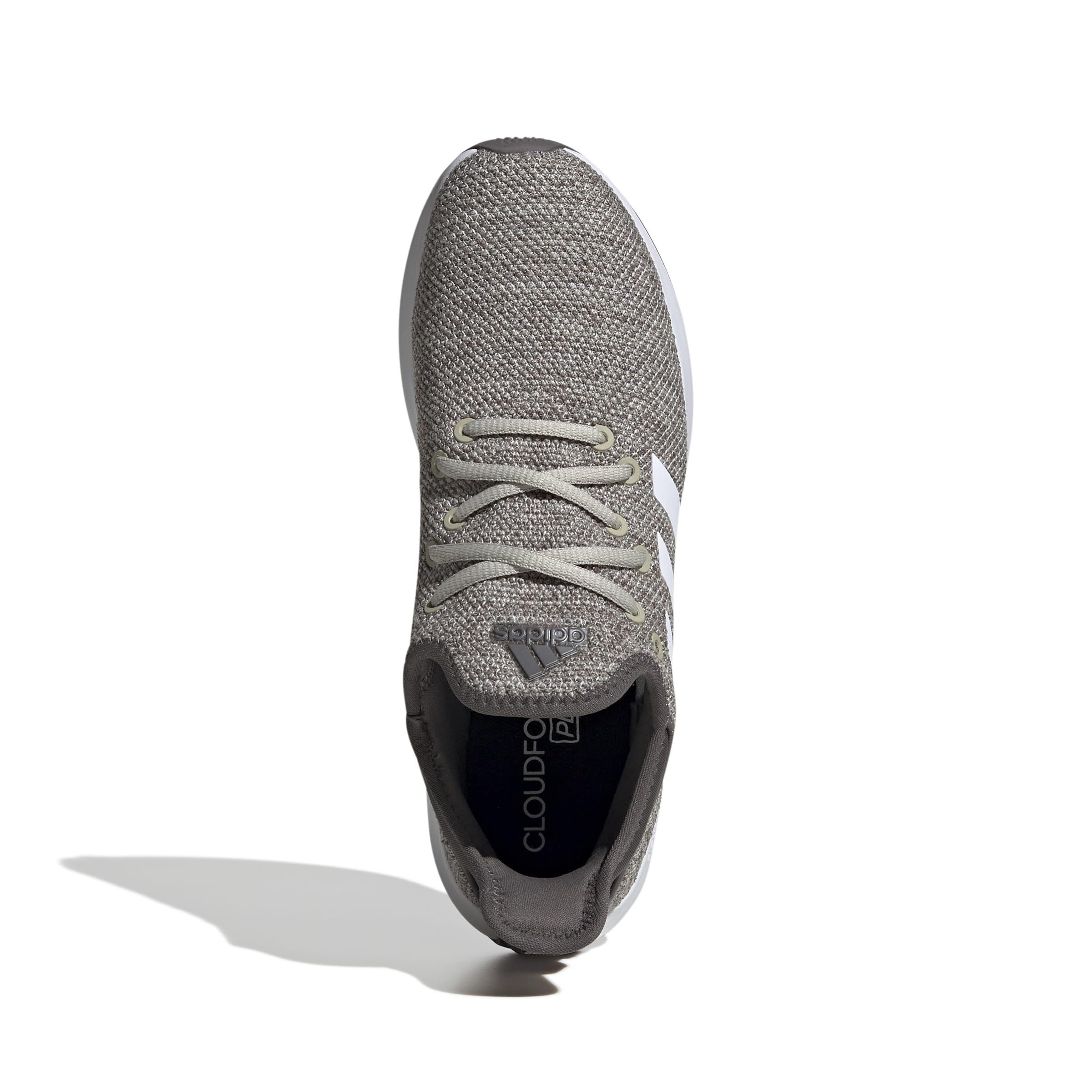 adidas Women's Cloudfoam Pure Sneaker: 8 Putty Grey/White/Charcoal