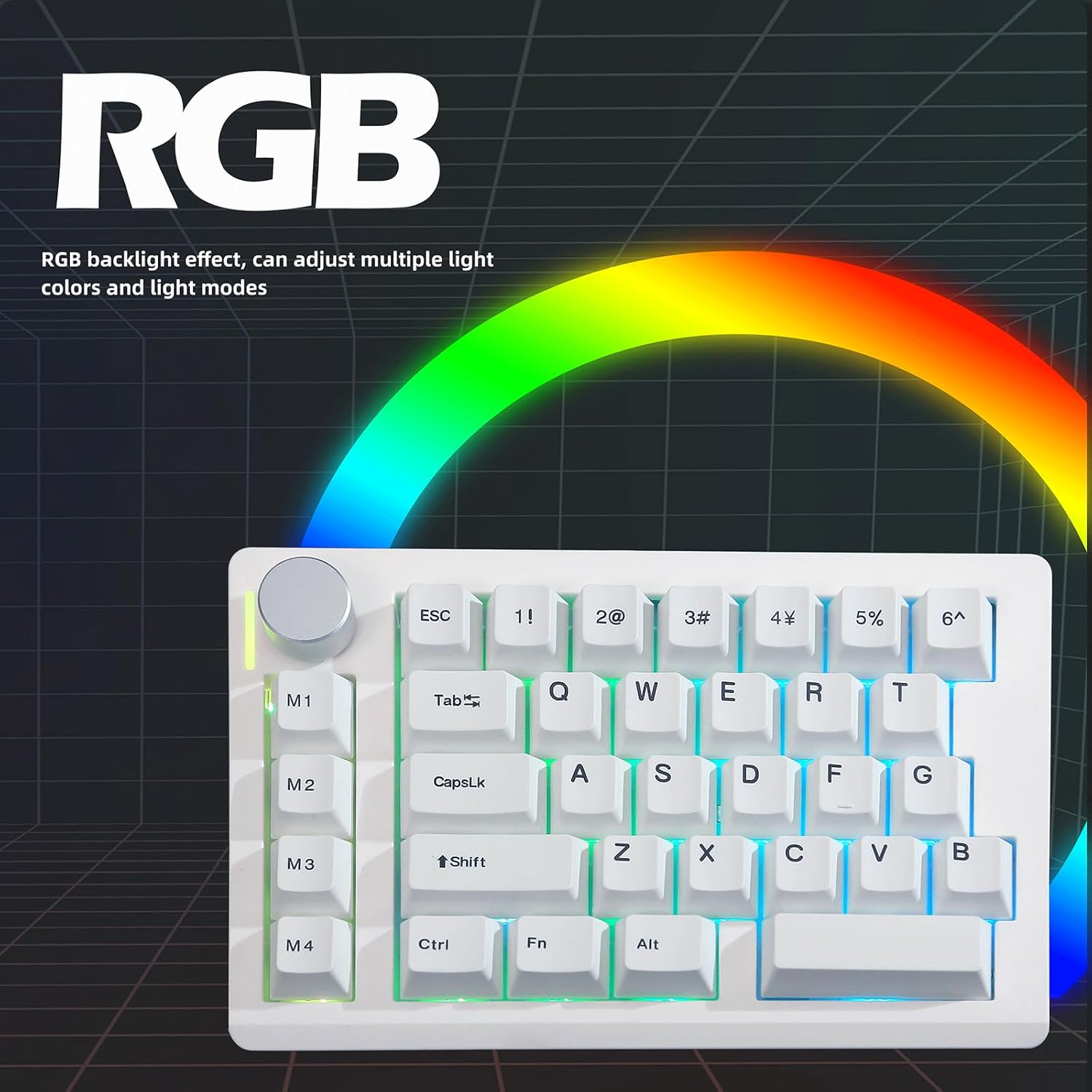 ZUOYA HE33 keyboard with RGB backlight effect