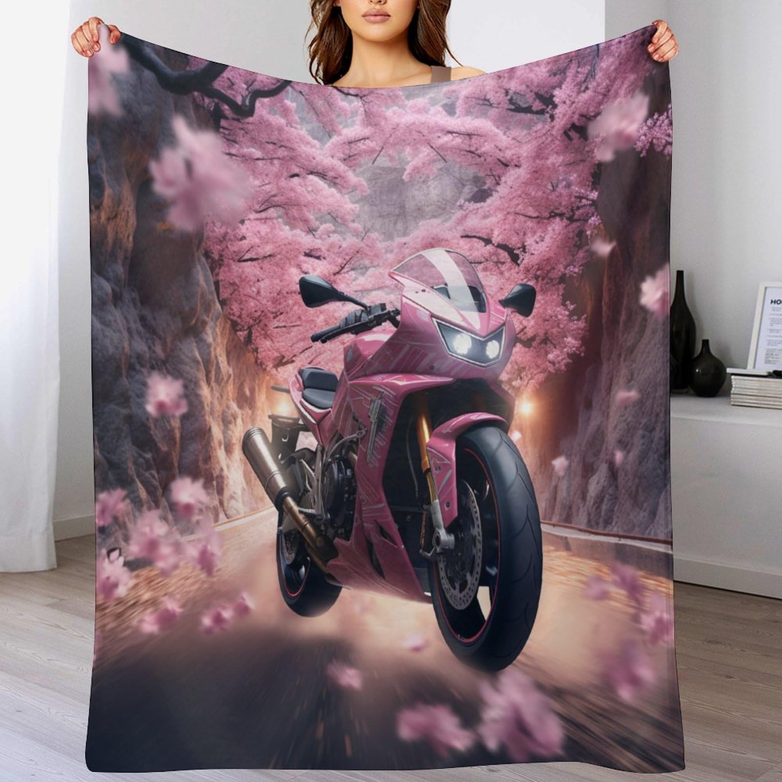 Couverture flanelle moto respirante et ultra douce grand format 150x200