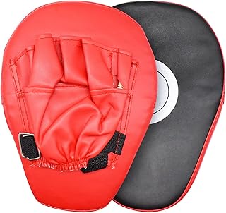 Boxing Pads,Tianher 1 Pair Target Hand Pads Boxing Training Focus Impact Palm Pad Mitt PU Leather Punching Kicking Punch Glove for Muay Thai Kickboxing Sparring Martial Arts Karate