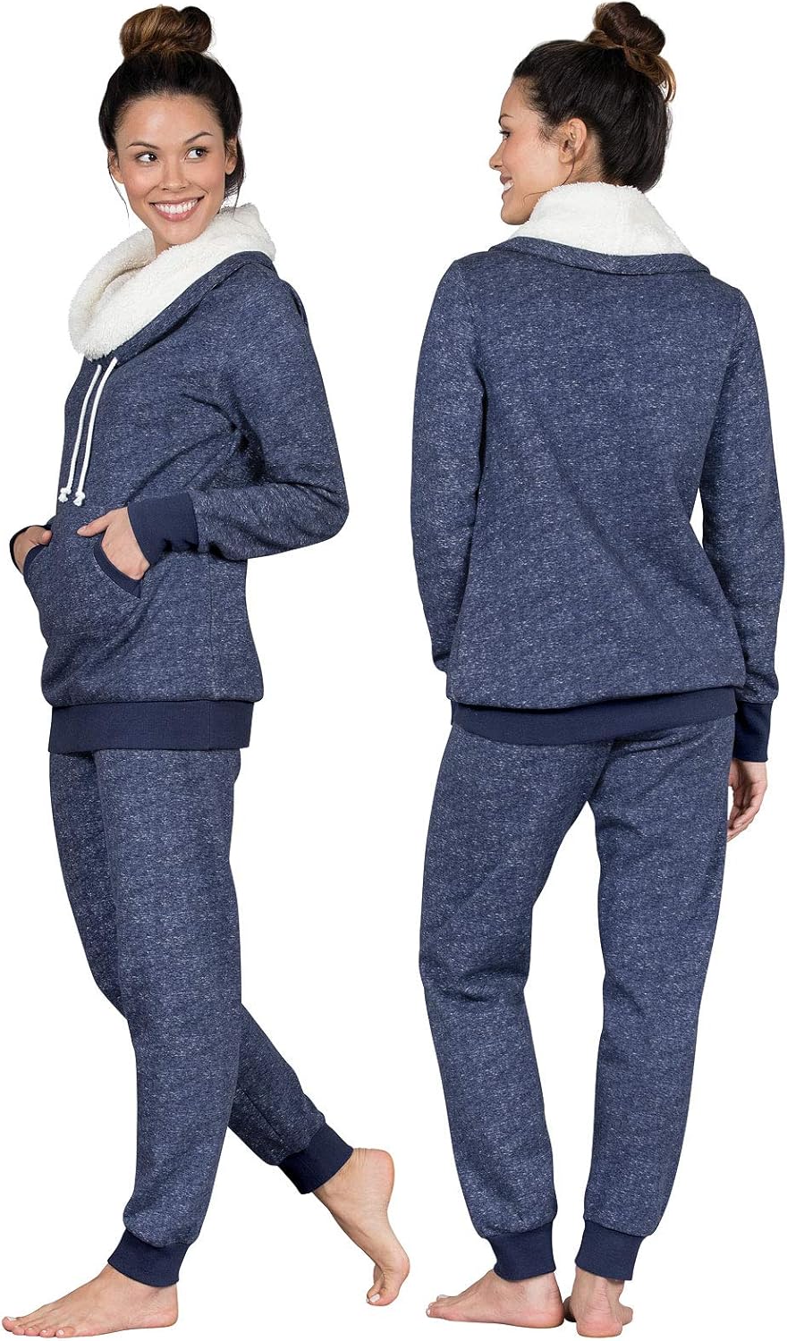 PajamaGram Petite Pajamas for Women - Women's Petite Pajama Sets, Navy, XLP - Image 4