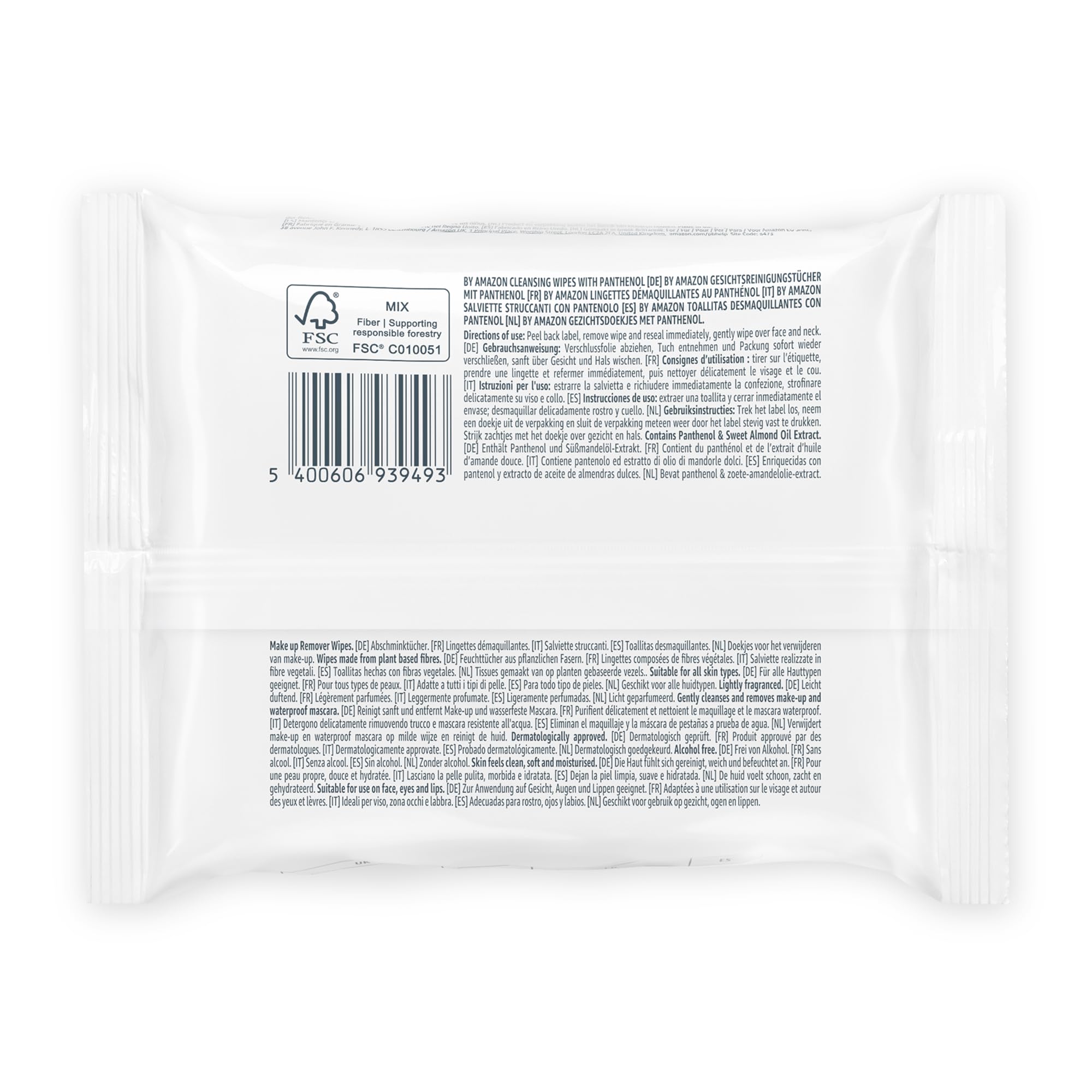 by Amazon Gesichtsreinigungstücher mit Panthenol, 25 Tücher
