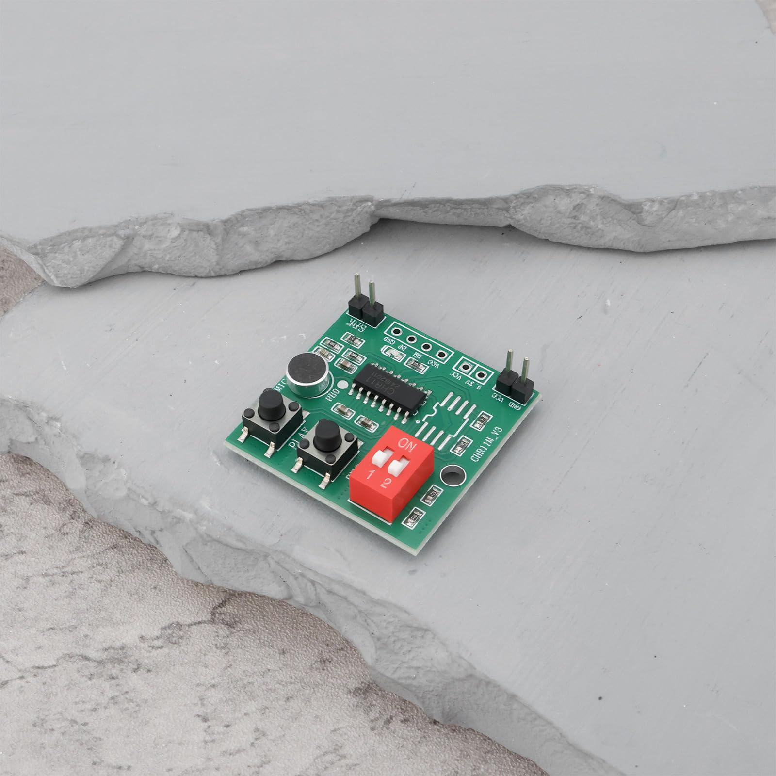 Create idea 2Pcs 35s Recordable Voice Module DIY Sound Recording Chip with LED Indicator Supports External Flash Greeting Card Box Sound Player - Image 2