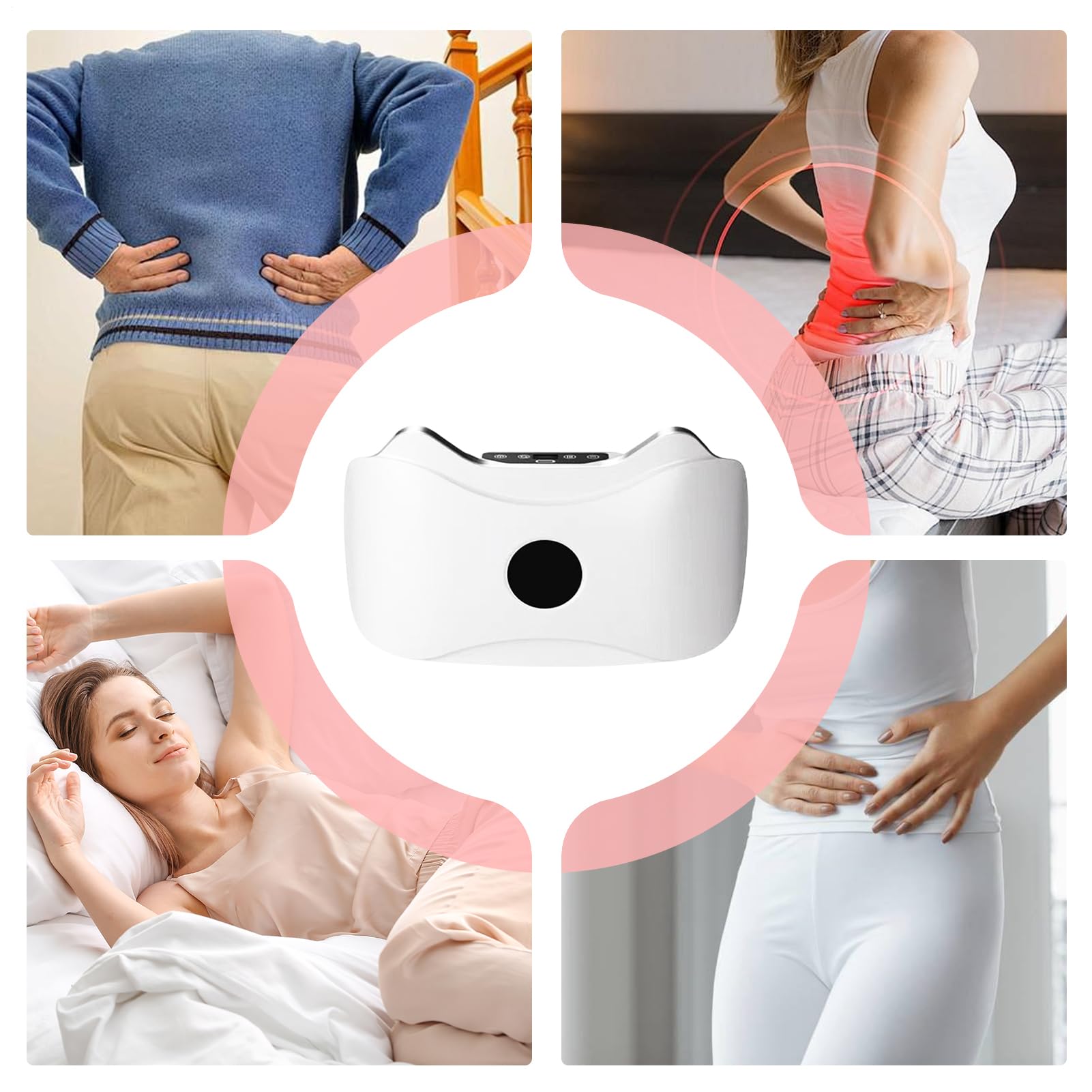 Elektrischer Kabelloser Bauchmassagegerät Für Fettverbrennung Und Verdauung, Wiederaufladbar Bauch Trainingsgerät, 2 Massagemodi Anti-Cellulite Massagegerät Für Männer Frauen