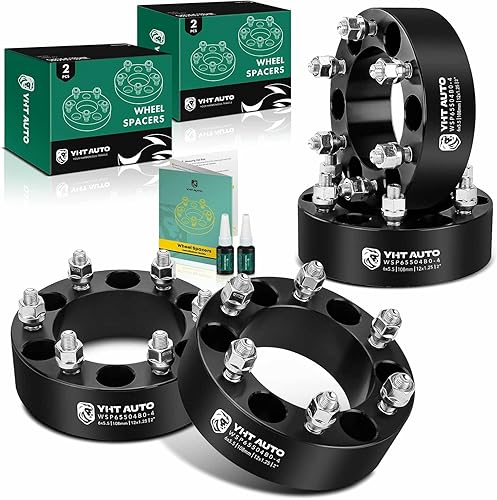 YHTAUTO Espaciadores de rueda de 6 x 5.5 de 2 pulgadas para Infiniti, Nissan Modelos Frontier, Pathfinder, Titan, Espaciadores de neumáticos