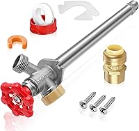 Boltigen 12-Inch Frost-Free Anti-Siphon Sillcock - Lead-Free Brass Outdoor Faucet with Push-Fit Connector & Backflow Preventer