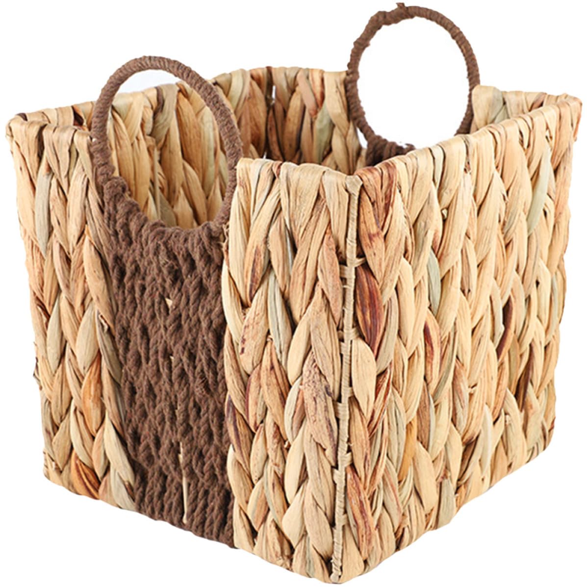 Panier de rangement bords lisses avec poignées corbeille ronde d'alimentation saine