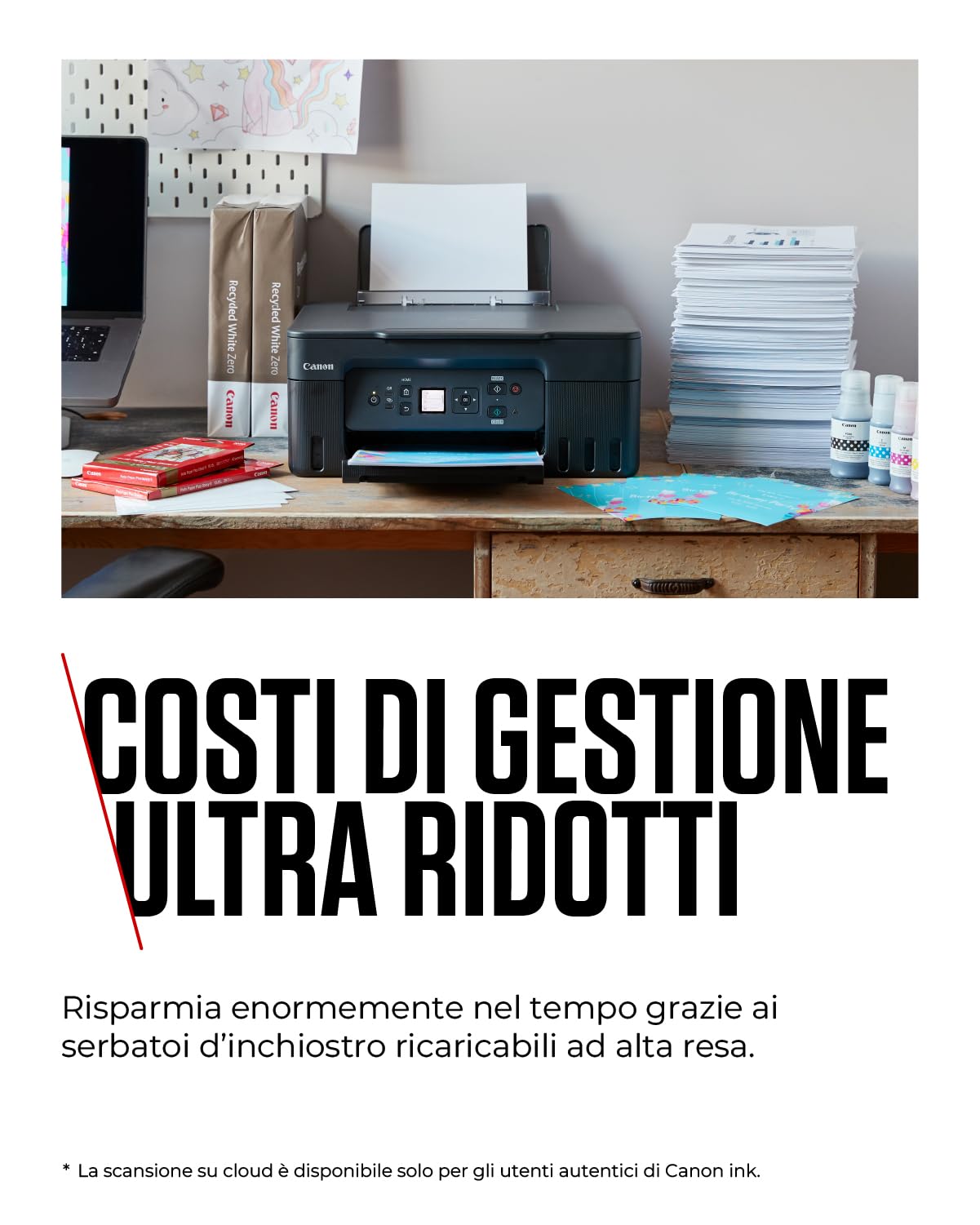 Canon Serie PIXMA G3570 - Stampante Multifunzione, Fotocopiatrice e Scanner MegaTank per la Casa | Connettività Wireless per Smartphone | Stampante Wifi per Uso Domestico