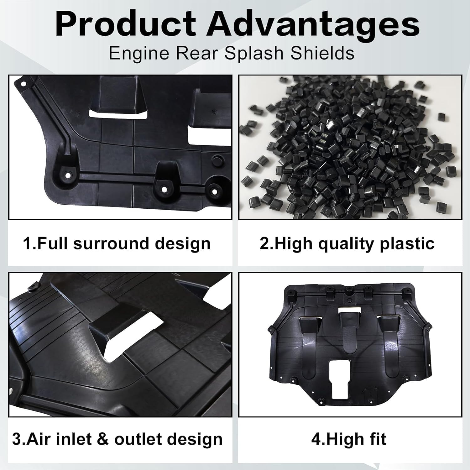 SecosAutoparts KI1228162 Rear Engine Splash Shield Compatible with Kia Optima 2016-2020 Replace# 29130-D4000 29130D4000 Engine Splash Shield Lower Guard