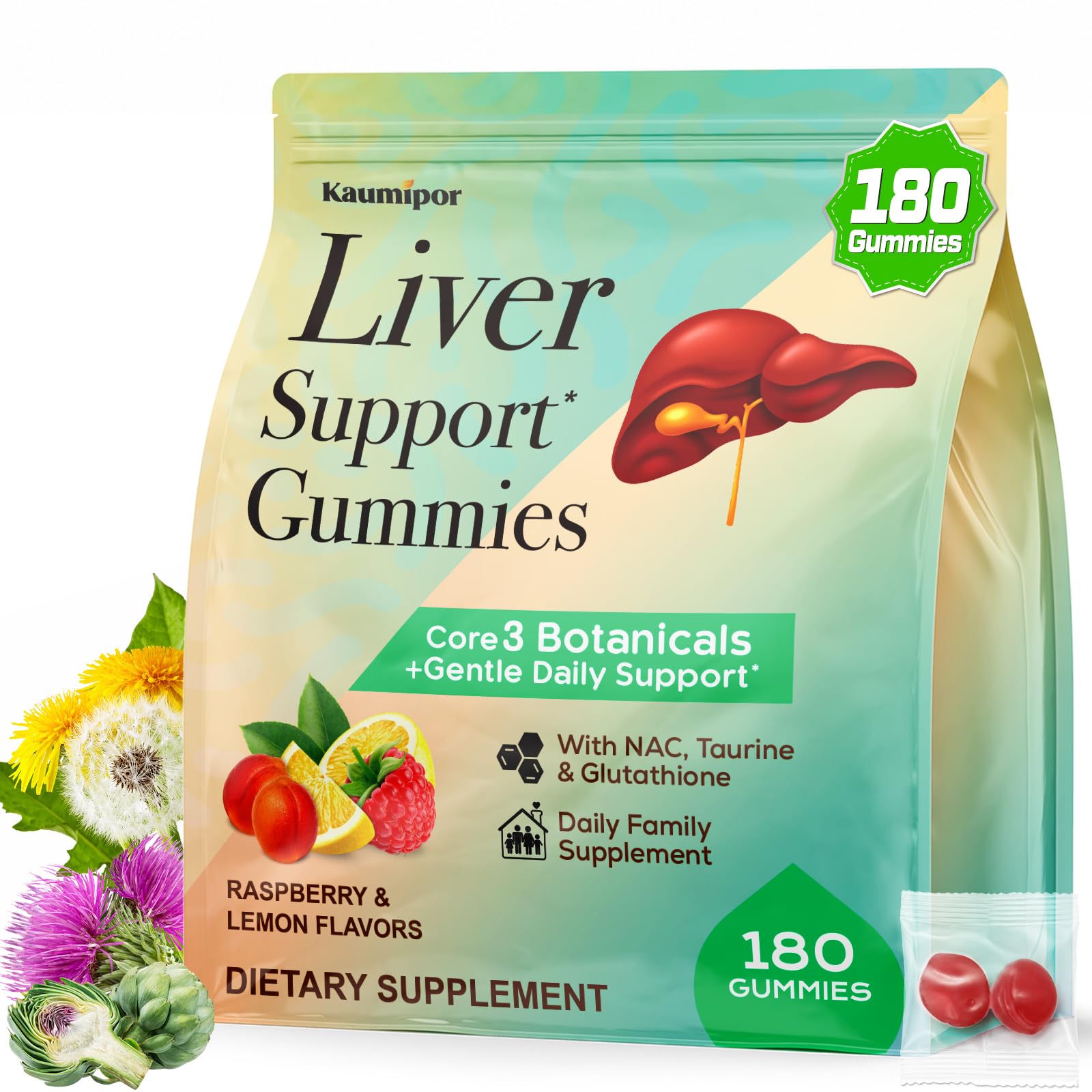 Liver Detox Cleanse & Repair, Liver Support Supplement with Milk Thistle, 180 Count (Pack of 1)