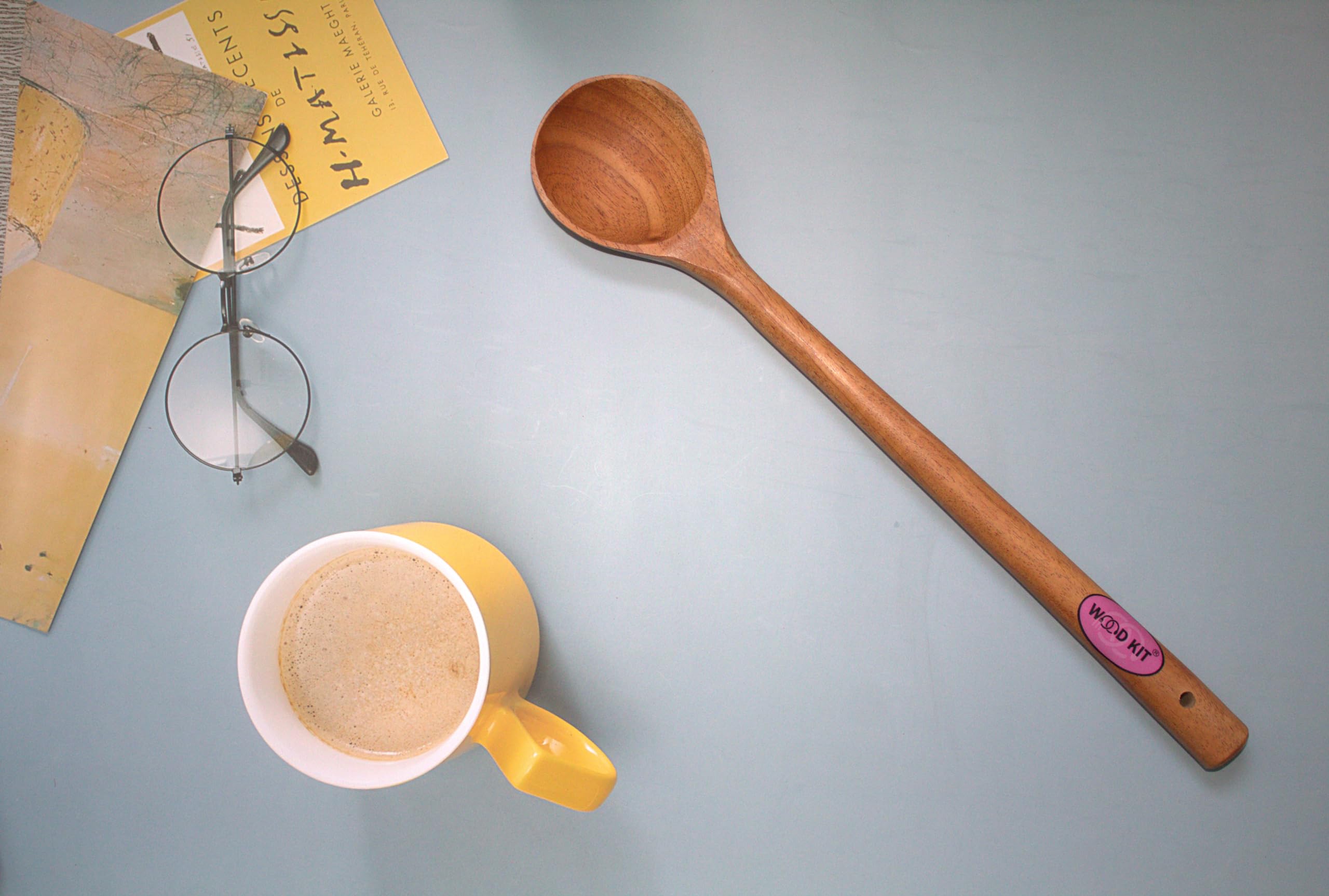 Woodkit Wooden Long Handle Ladle | Korean Hot Pot Spoon Spatula Tableware Kitchenware | Round Spoon for Soup | Cooking | Serving | Stirring | Neem Wood | 33cm (1) (B0CM6SMHYG) Amazon Price History, Amazon Price Tracker