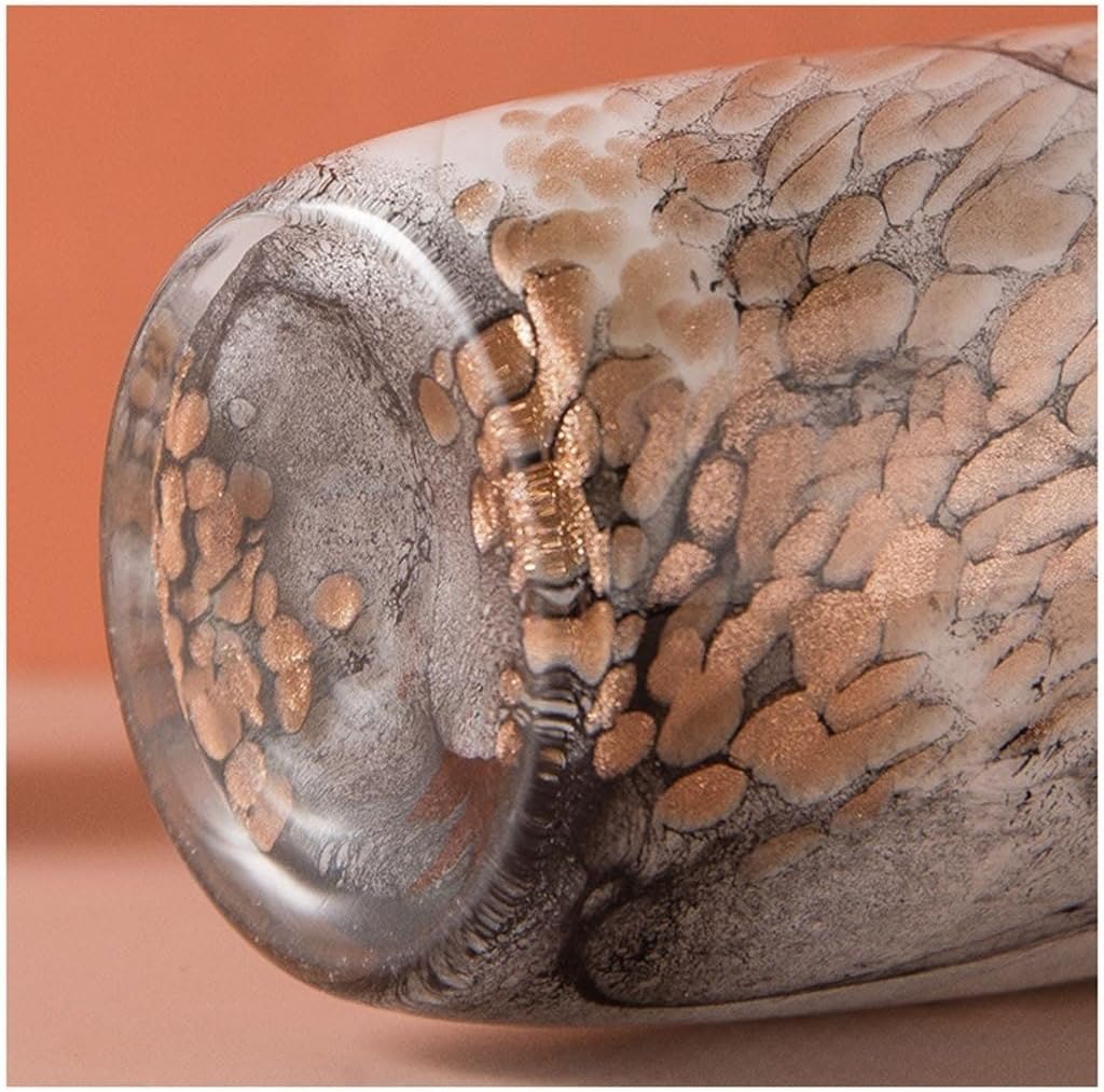 Vase Glass Vase Ornament Modern Home Living Room TV Cabinet Flower Arrangement Dried Flower Creative Office Desktop Decoration Suitable for Dining and Living Room Home decoratio