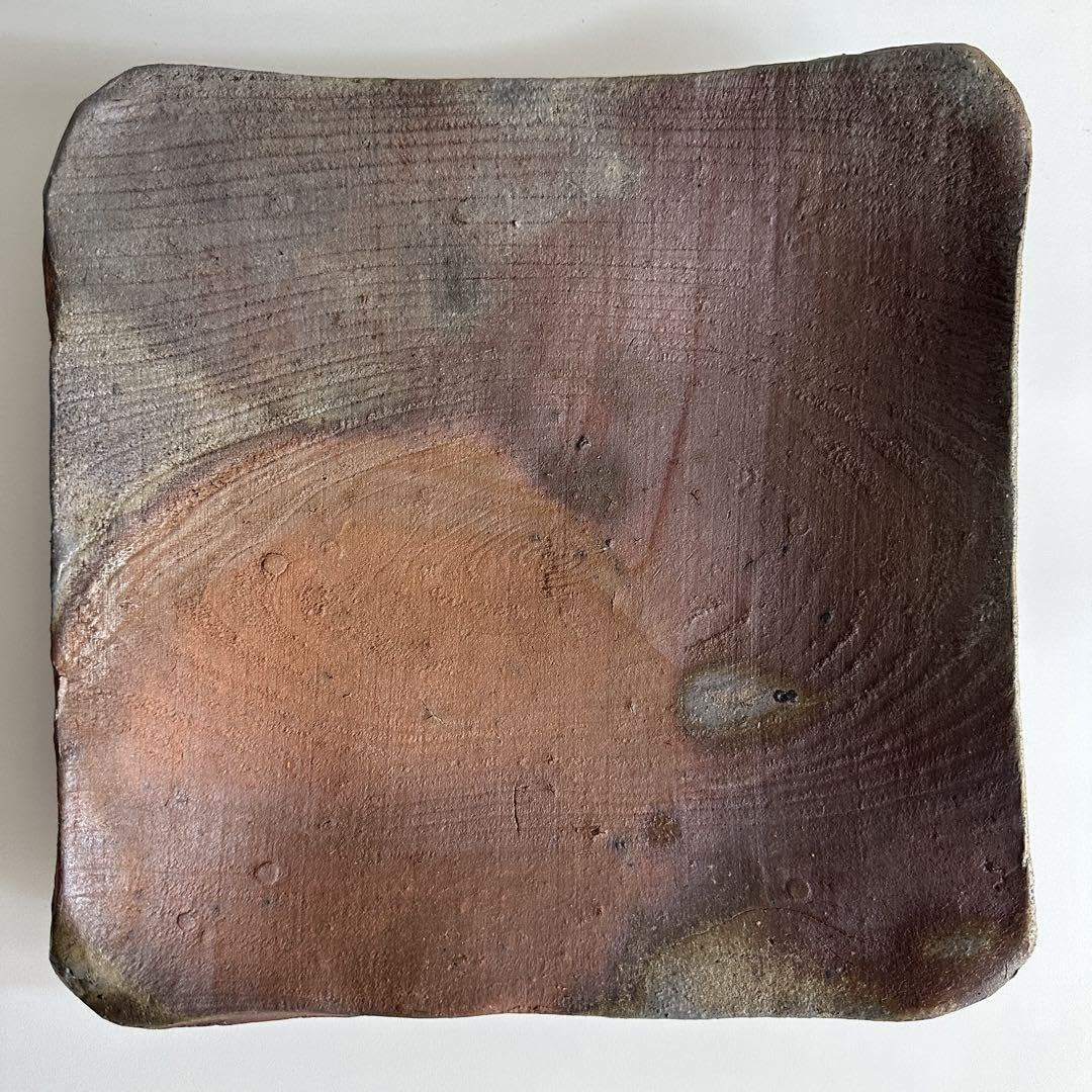 Amazon | 大平誠之助 備前 板目 牡丹餅 窯変 皿 | ノーブランド品  