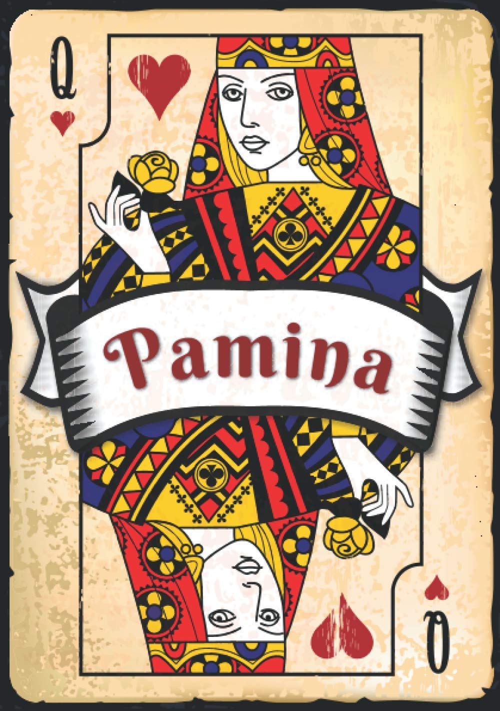 Pamina: Taccuino A5 | Nome personalizzato Pamina | Regalo di compleanno per moglie, mamma, sorella, figlia ... | Design: carte da gioco | 120 pagine a righe, piccolo formato A5 (14.8 x 21 cm)