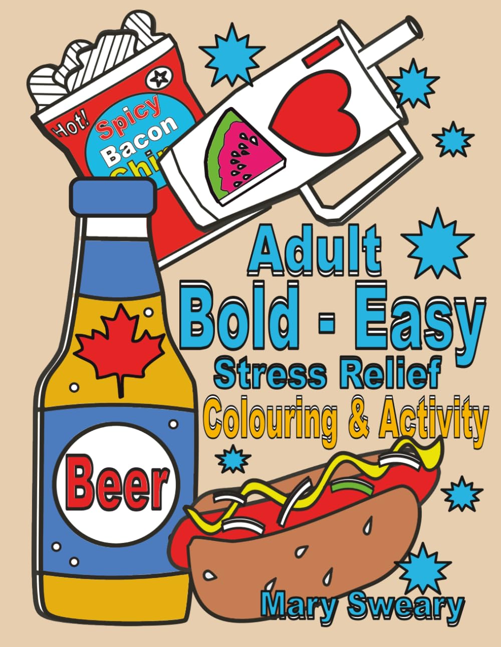 Bold and easy colouring book