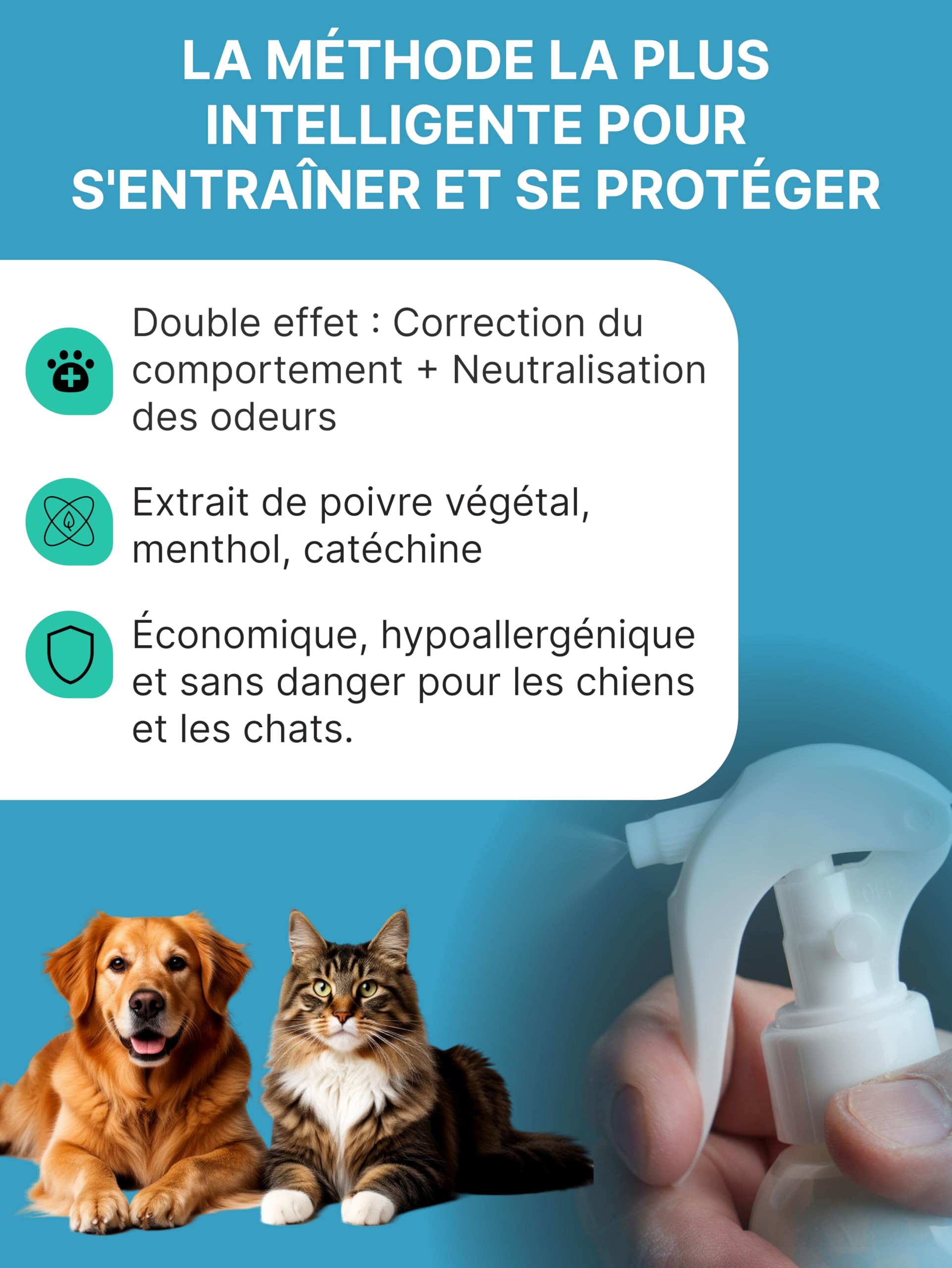 Spray Anti-Pipi pour Chiens et Chats | Spray Répulsif pour Chats | Spray Dissuasion pour Chiens | Répulsif Chat Intérieur | Empêche les Chiens d’Uriner à la Maison | Spray Anti-Pipi 200 ml