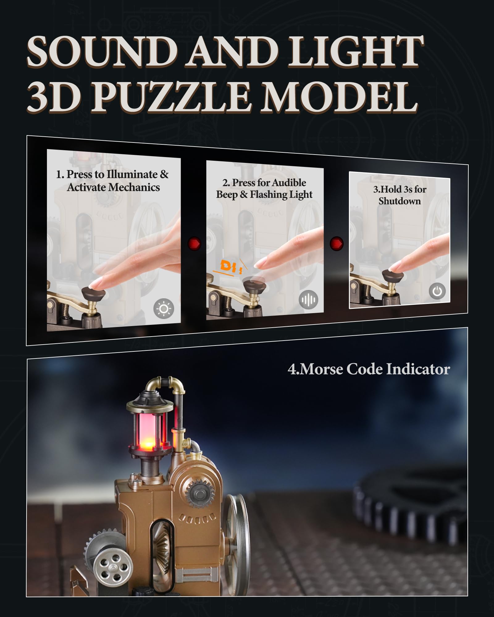 Amazon | ROKR 大人用3Dメタルパズル 3Dメタルモデルキット DIY