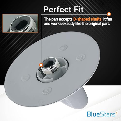 Miniatura 6 de BlueStars - Perilla de repuesto irrompible para secadora WE1M964 de alta resistencia, ajuste exacto para secadores GE, sustituye a 1811122 AP4980845