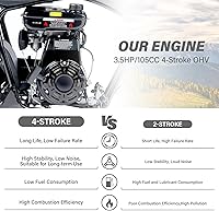 Vista 2 de Oryxearth Mini moto de cross para niños, 105 CC de 4 tiempos para niños, a gasolina, con bolsillo todoterreno con aprobación EPA, soporta