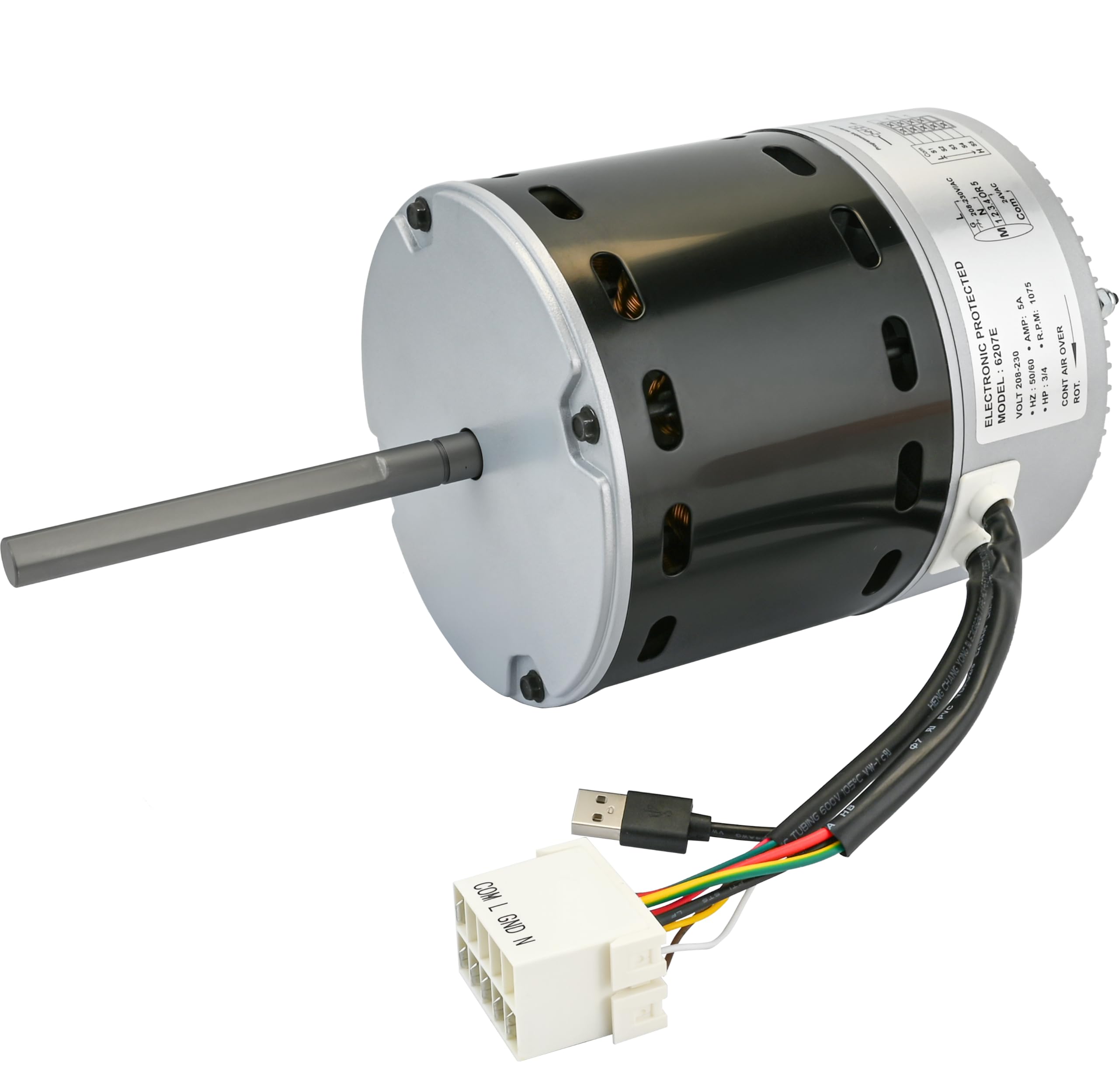 Photo 1 of 6207E x13 Blower Motor 3/4hp, 208-230V Compatible with genteq Evergreen Electronically Commutated Motor, Replace Trane, Carrier/ICP, Lennox Constant Torque Motor