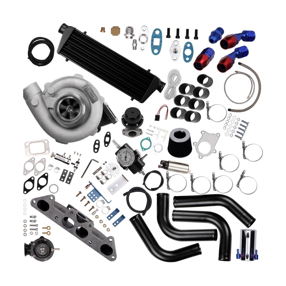 Do Accord 2,2 l / 2,3 lw/orurowanie intercoolera + kolektor + BOV + zestaw Chłodnica intercooler