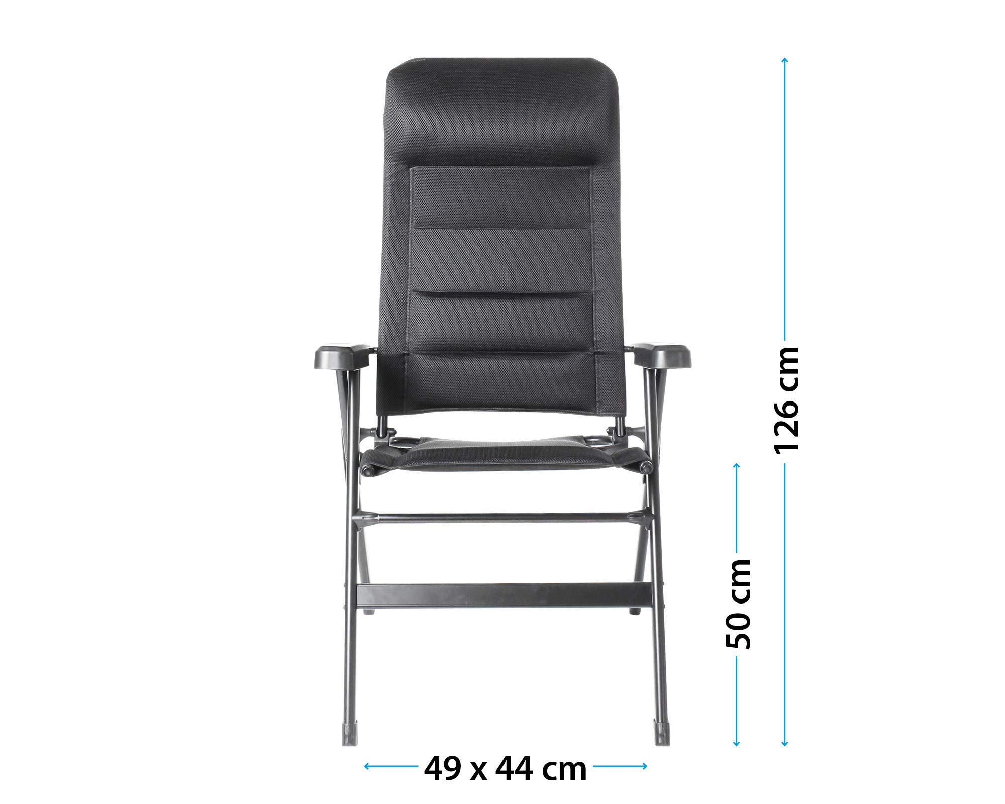 Brunner Aravel 3D Ergonomiczne krzesło kempingowe, L, Czarny