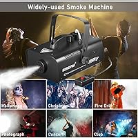 Vista 4 de 1000W Fog Machine with Timer, Wireless Remote, and Manual Control - Ideal for Halloween, Parties, Stage Performances, Concerts, and Clubs