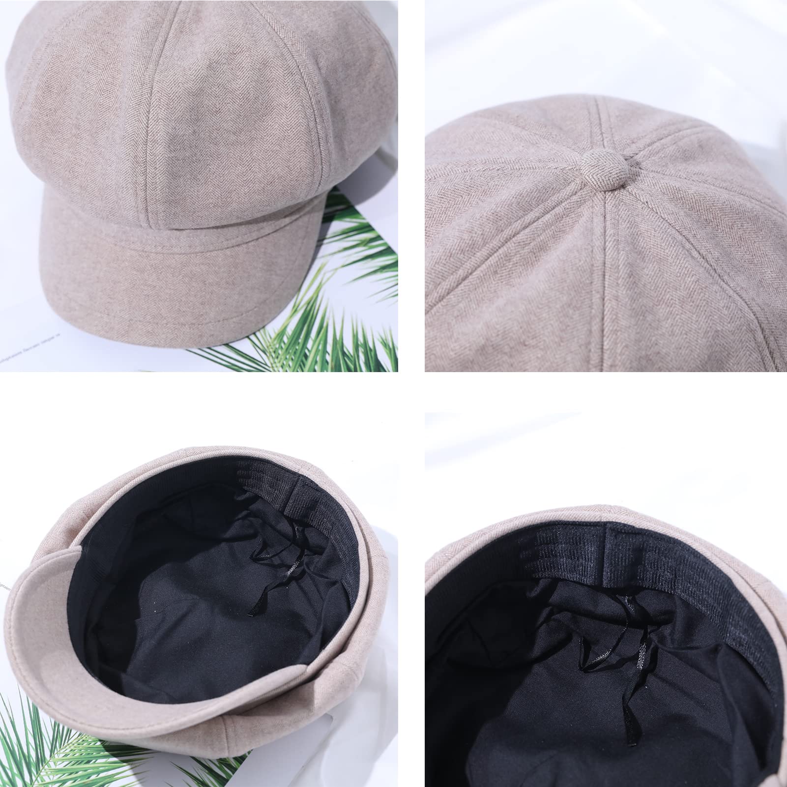 Gajaous Gorros de globo para mujer con visor, boina, retro, Baker Boy, gorra Newsboy