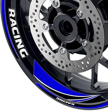 MC MOTOPARTS Motorcycle Rim Sticker Decal Design Compatible with Daytona 675R Daytona 765 18 19 20 Daytona 955i Blue