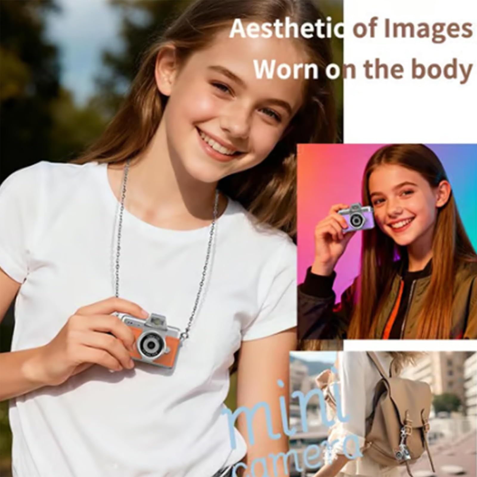 Mini Fotocamera Digitale Con Schermo Lcd Da 1,47 Pollici, Fotocamera Digitale Retrò Impermeabile Con Display Ribaltabile E Risoluzione 1080p, Fotocamera Tascabile Portatile E Compatta(Pink,32G)