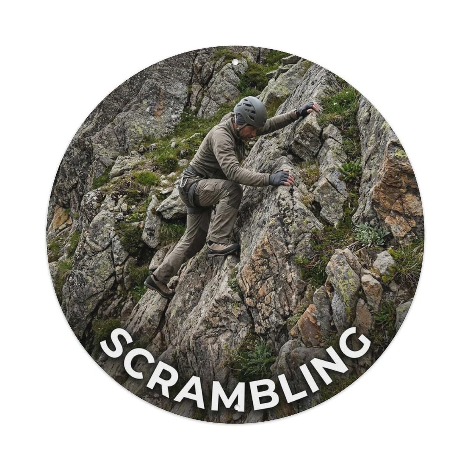 Vintage Scrambling Extreme Sports Vintage Metal Tin Sign Plaque Wall Decor for Cafe, Club Bar, Office, Garden Metal Poster 8x8Inch