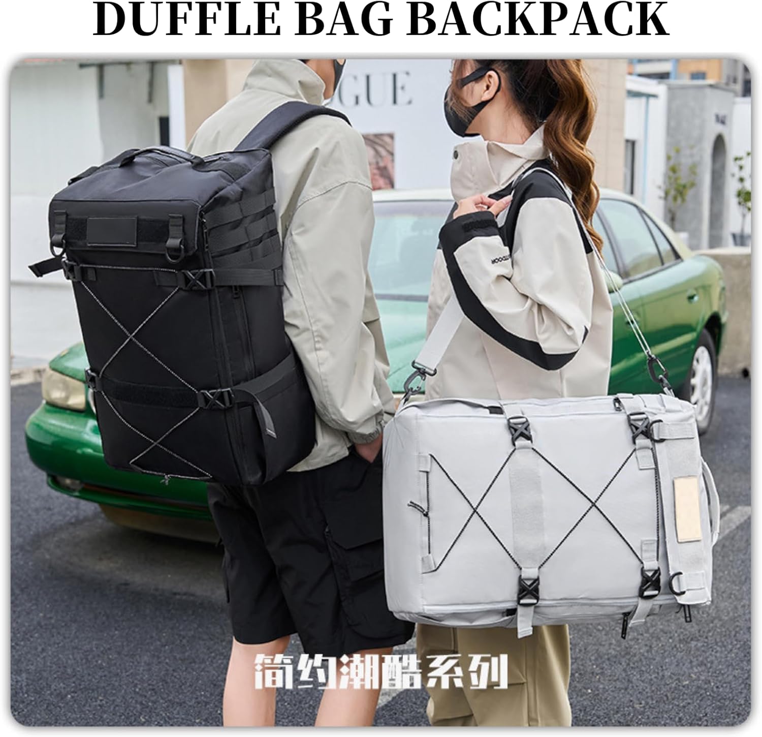 45L Travel Backpack, 15.6 Inch Laptop Backpack for Men Women, Large Carry on Backpack Airplane Approved, Waterproof Rucksack Casual Daypack with Shoe Compartment for Work Business Hiking Grey