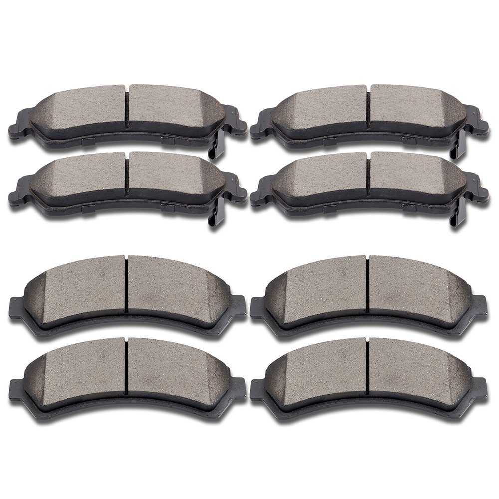 cciyu D726 D729 Front Rear Ceramic Brake Pads Kits For 97-05 For Chevrolet Blazer,98-04 For Chevrolet S10,97-05 For GMC Jimmy,98-04 For GMC Sonoma,98-00 For Isuzu Hombre,97-01 For Oldsmobile Bravada