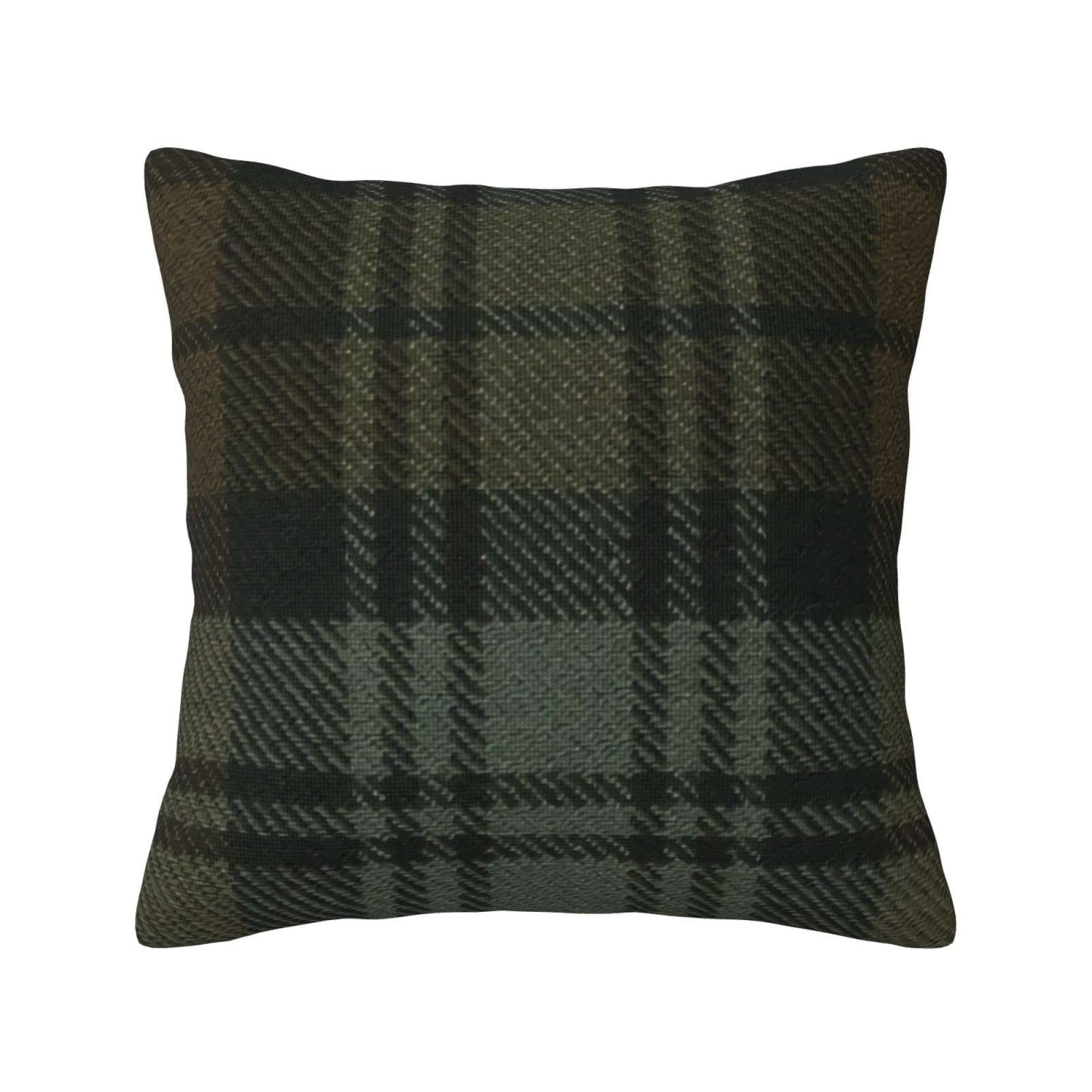 Cushion Cover Black Watch Scottish Tartan Linen Cushion Cover 45x45cm