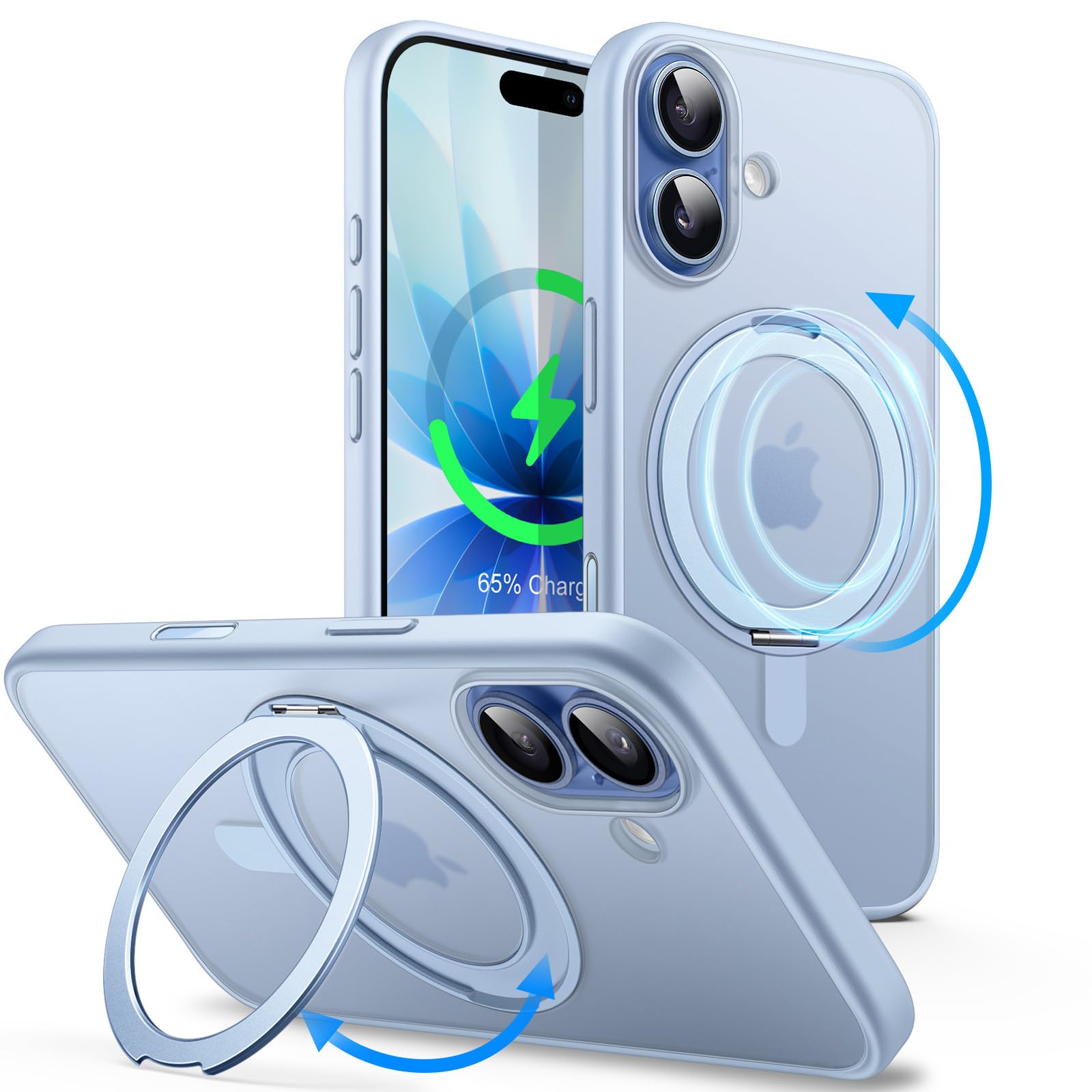 Amazon.co.jp: JETech iPhone 17 6.3インチ用 360度回転リングケース