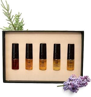 ADK Botanical Perfume Spray Discovery Set, Included Lilac, Patchouli & Orange, Marigold & Chamomile, Berries & Roses, Vanilla & Balsam - Natural Clean Perfume for Women & Men