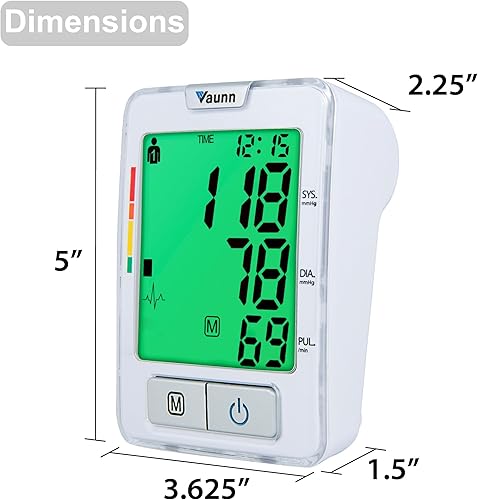 Vista 13 de Vaunn Máquina médica automática de presión arterial con puño grande, monitor digital de presión arterial, puño superior del brazo 8.7-16.5 pulgadas
