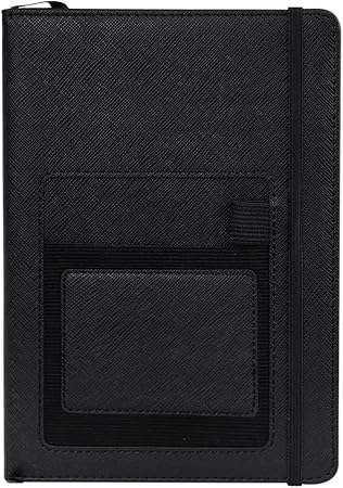 Amazon ビジネス手帳 A5 革製 おしゃれ メモ帳 ダイアリー ノート 日記帳 スマホ収納 ポケット ペンホルダー付き システム手帳 カレンダー レディース メンズ 兼用 多機能 ビジネスノート システム手帳 文房具 オフィス用品