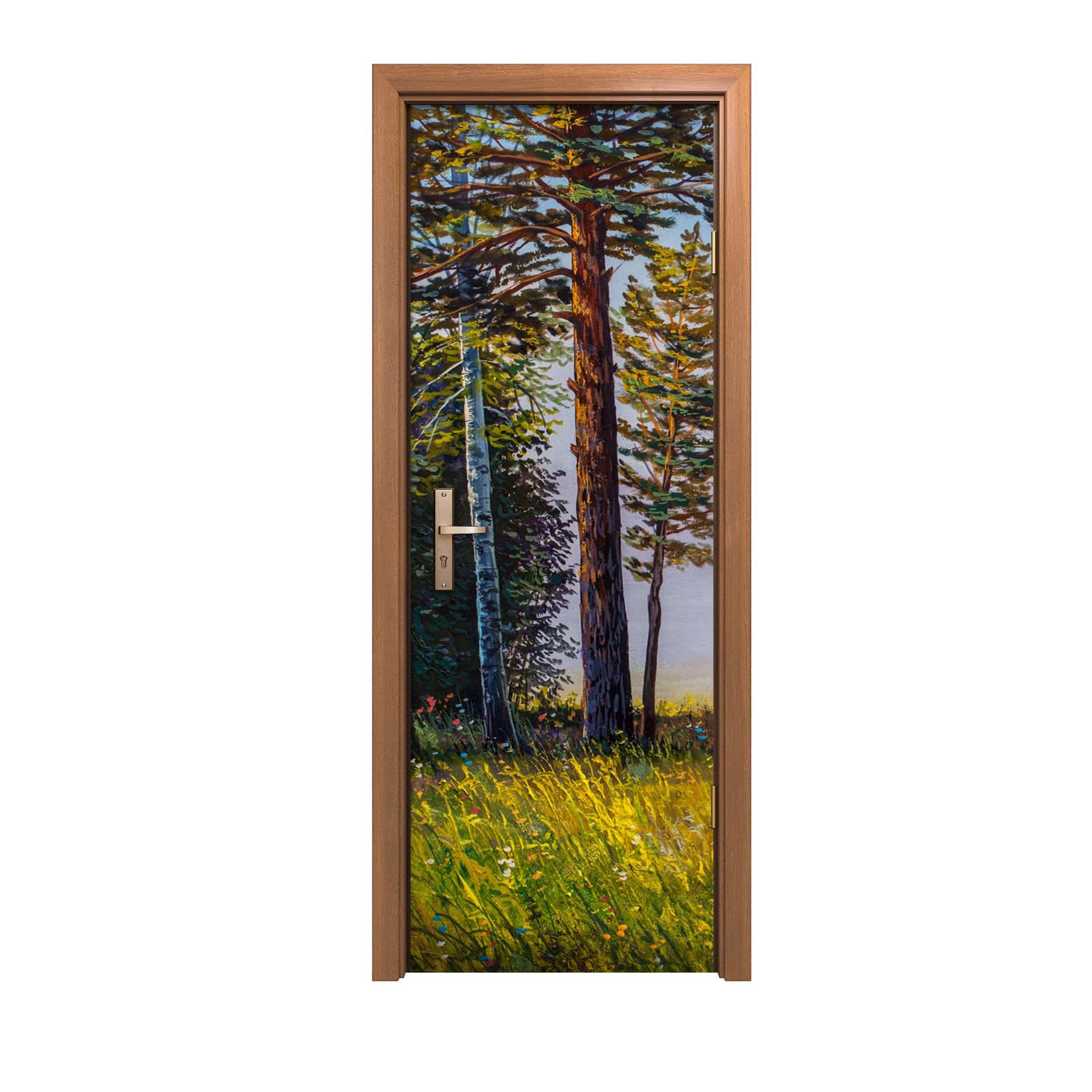 Autocollant de porte rénovation facile papier peint adhésif lavable 70x200cm