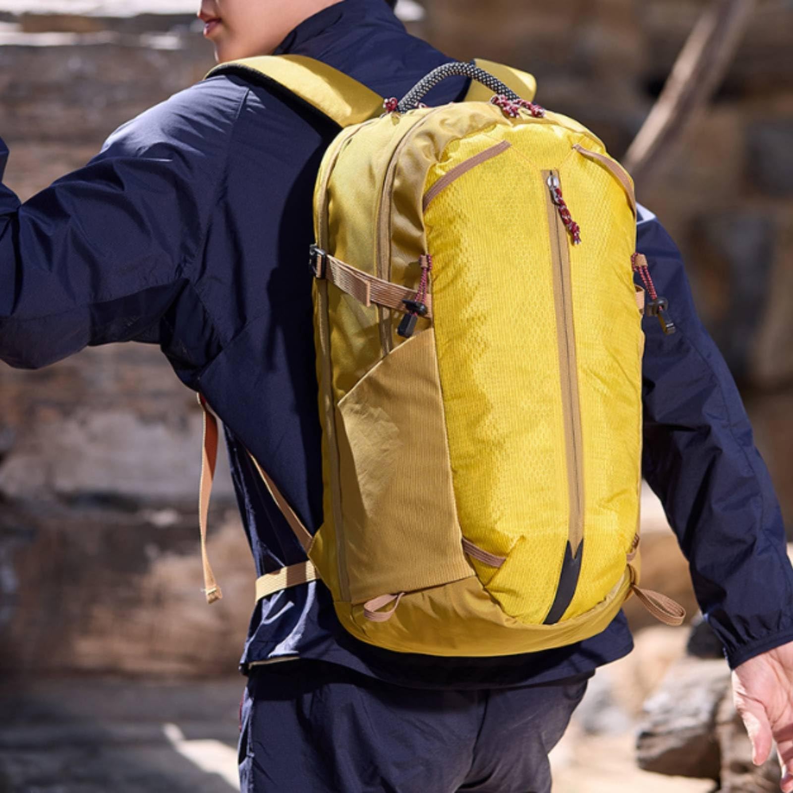 Zaino con Tasche Laterali Leggero, Giallo, Giallo, Taglia Unica Per Adulti
