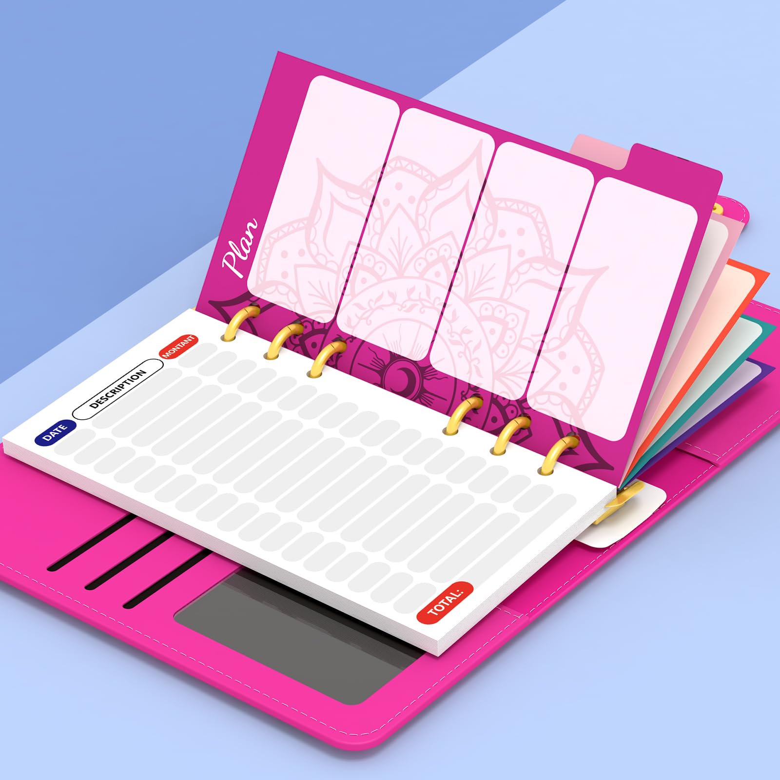 Planificateur de budget Français avec séparateurs colorés