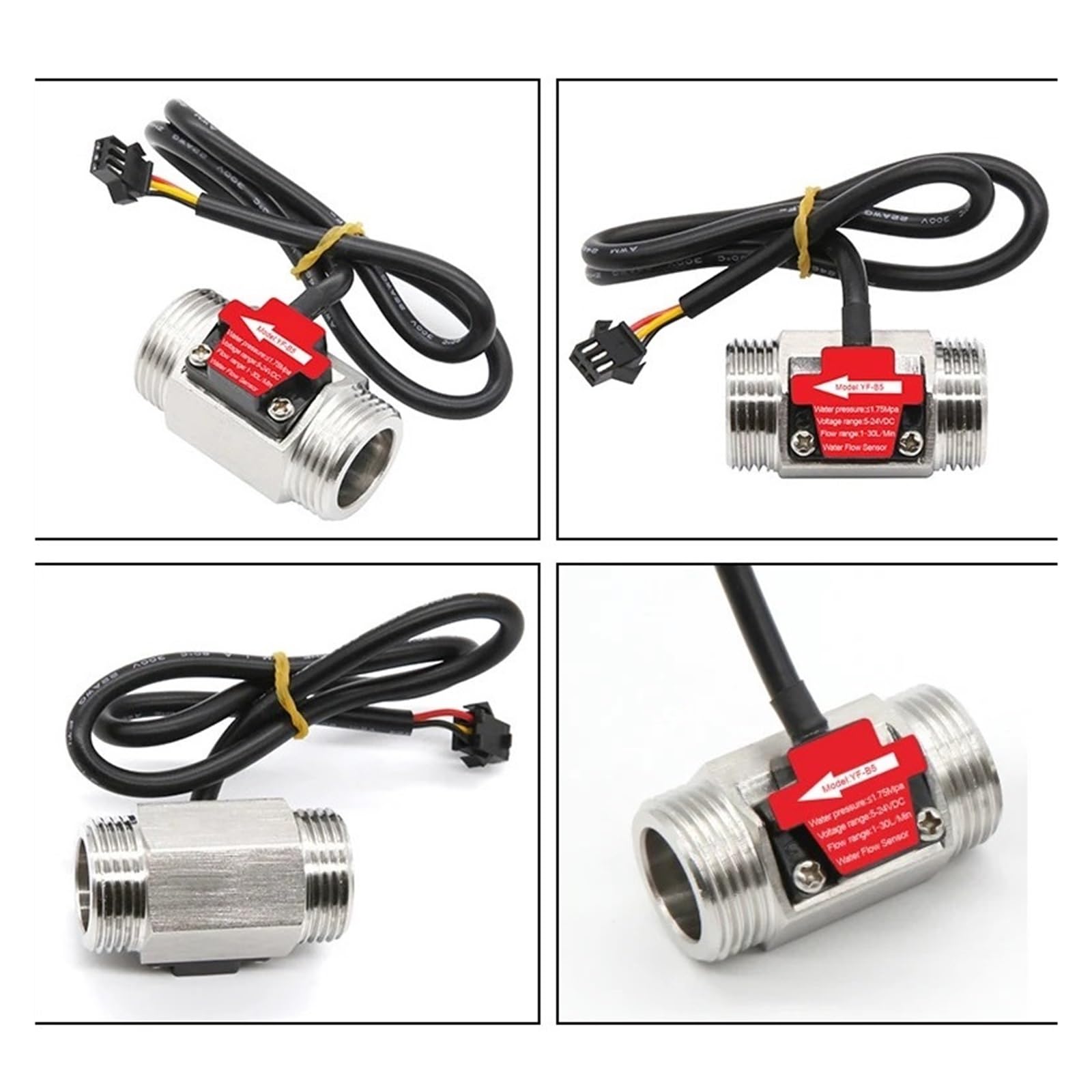 Sensor De Flujo Agua Acero Inoxidable, DN15, DN20, DN25, DN32, DN40, DN50, CC 5-18 V, Interruptor Líquido For Control Rendimiento Estable(1-1/2")
